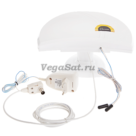 Комнатная ТВ антенна DVB-T2  Рэмо «BAS-5320-DX ИНТЕР 2.0» активная МВ / ДМВ с усилителем