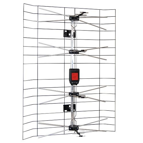 Уличная ТВ антенна   «Польская Решетка-Сетка» активная МВ / ДМВ с усилителем