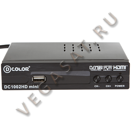 Цифровая ТВ приставка  D-color DC1002HD mini ресивер с тюнером DVB-T2