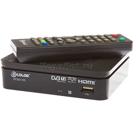 Цифровая ТВ приставка  D-color DC921HD ресивер с тюнером DVB-T2