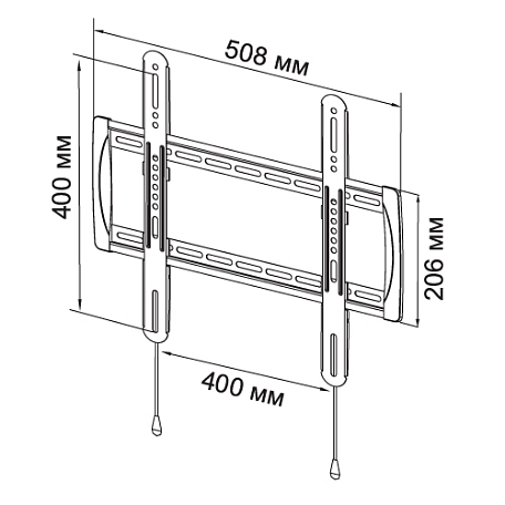 Фиксированный ТВ кронштейн  Trone Frame 10S для LED/LCD телевизоров