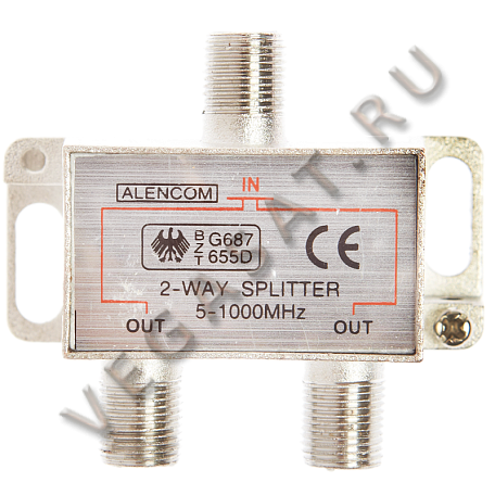 Делитель (краб, сплиттер)   Splitter 2-WAY разветвитель на 2 тв