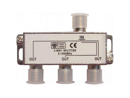 Делитель (краб, сплиттер)   Splitter 3-WAY разветвитель на 3 тв