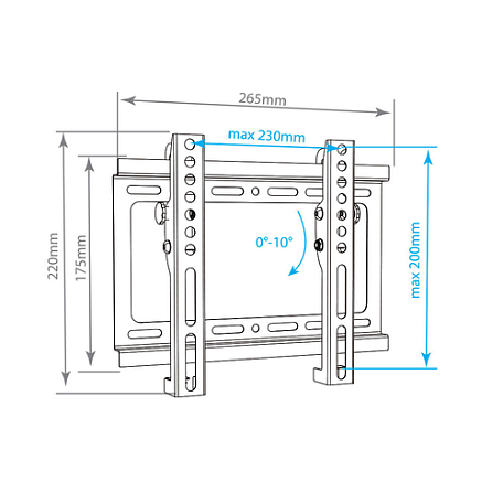 Наклонный ТВ кронштейн  Arm Media STEEL-6 для LED/LCD телевизоров