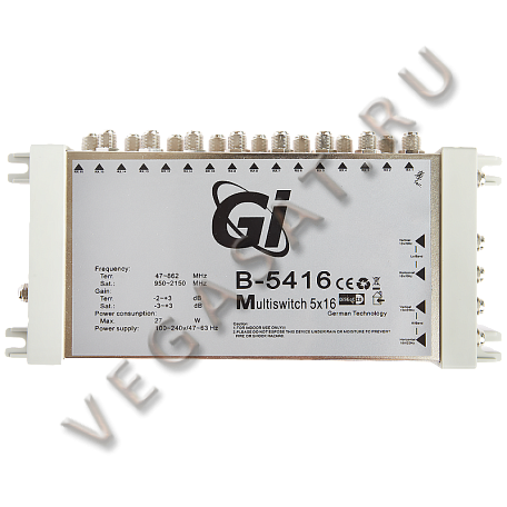 Мультисвитч  Galaxy Innovations Gi B-5416 активный оконечный 5x16