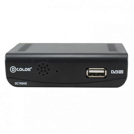 Цифровая ТВ приставка  D-color DC700HD Plus ресивер с тюнером DVB-T2