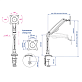 Кронштейн настольный  Kromax OFFICE-8 для монитора - газлифт