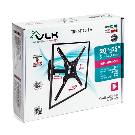 Наклонно-поворотный ТВ кронштейн  VLK TRENTO-16 для LED/LCD телевизоров