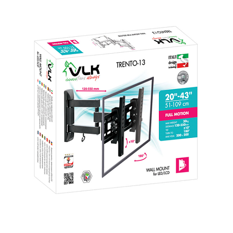 Наклонно-поворотный ТВ кронштейн  VLK TRENTO-13 для LED/LCD телевизоров