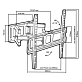 Наклонно-поворотный ТВ кронштейн  Tuarex OLIMP-406 для LED/LCD телевизоров