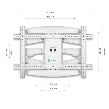 Наклонно-поворотный ТВ кронштейн  Onkron M6L white для LED/LCD телевизоров