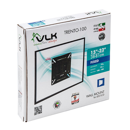 Фиксированный ТВ кронштейн  VLK TRENTO-100 для LED/LCD телевизоров