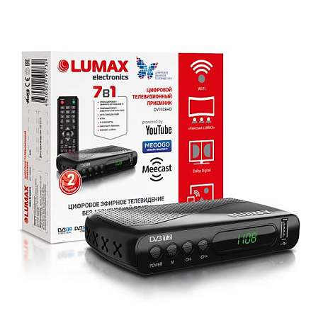 Цифровая ТВ приставка  Lumax DV1108HD ресивер с тюнером DVB-T2/C