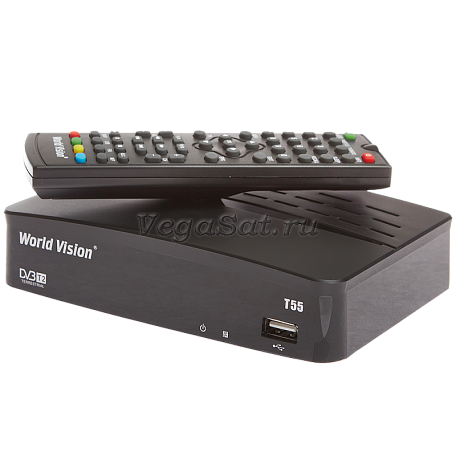 Цифровая ТВ приставка  World Vision T55 ресивер с тюнером DVB-T2
