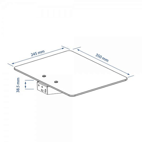 Настенная полка  Uniteki DS1605 black для ТВ приставок / AV-техники