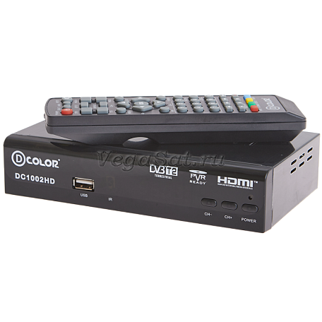 Цифровая ТВ приставка  D-color DC1002HD ресивер с тюнером DVB-T2