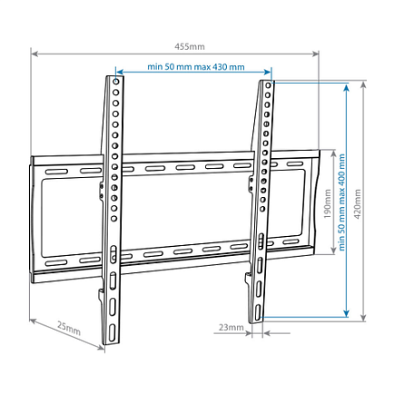 Фиксированный ТВ кронштейн  Arm Media STEEL-3 для LED/LCD телевизоров