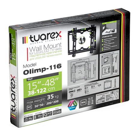 Наклонный ТВ кронштейн  Tuarex OLIMP-116 для LED/LCD телевизоров
