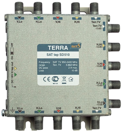 Ответвитель  Terra SD 510 для мультисвичей  (-10дБ)