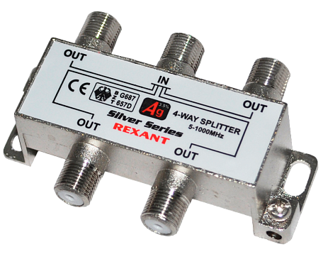 Делитель (краб, сплиттер)   Splitter 4-WAY разветвитель на 4 тв