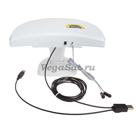 Комнатная ТВ антенна DVB-T2  Рэмо «BAS-5320-USB ИНТЕР 2.0» активная МВ / ДМВ с усилителем