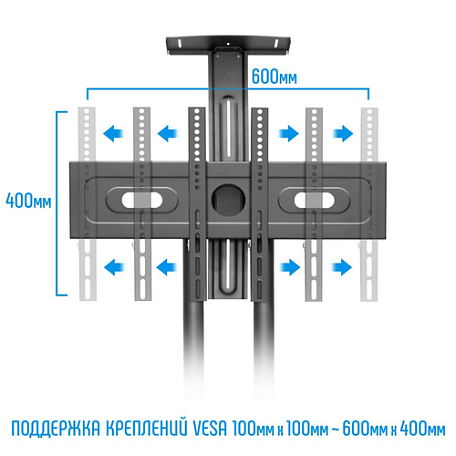 Напольная ТВ стойка  North Bayou NB AVA 1500-60-1P black для LED/LCD телевизоров