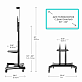 Напольная ТВ стойка  Onkron TS1881 black для LED/LCD телевизоров