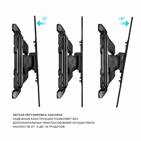 Наклонно-поворотный ТВ кронштейн  Onkron M15 black для LED/LCD телевизоров