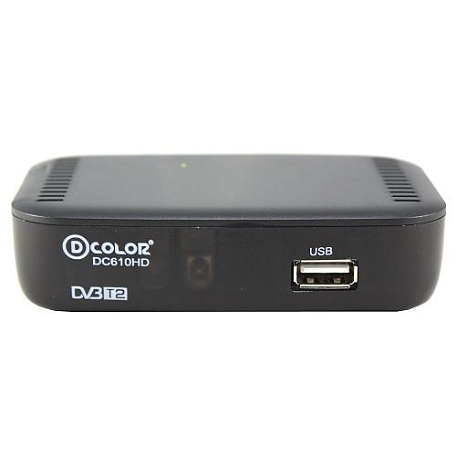 Цифровая ТВ приставка  D-color DC610HD ресивер с тюнером DVB-T2/C