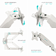 Кронштейн с газлифтом  Onkron G160 white для телевизора / монитора