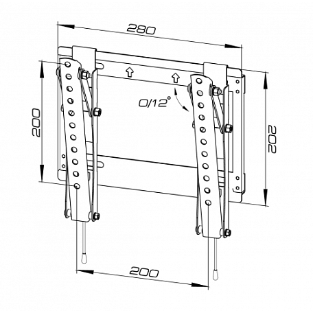 Наклонный ТВ кронштейн  Trone Frame 20 для LED/LCD телевизоров