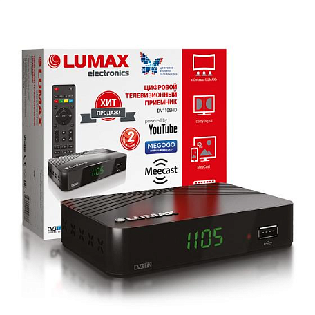 Цифровая ТВ приставка  Lumax DV1105HD ресивер с тюнером DVB-T2/C