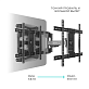 Наклонно-поворотный ТВ кронштейн  Onkron M6L black для LED/LCD телевизоров