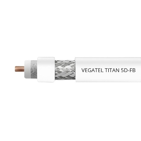 Кабель VEGATEL 5D-FB (Titan, белый)  Vegatel R11110 FB
