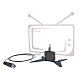 Комнатная ТВ антенна DVB-T2  Rexant AG-718-P пассивная ДМВ цифровая
