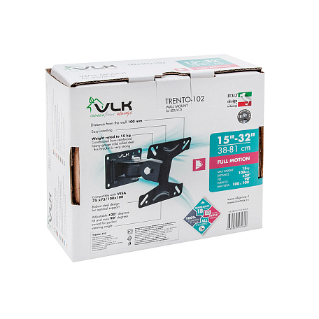 Наклонно-поворотный ТВ кронштейн  VLK TRENTO-102 для LED/LCD телевизоров