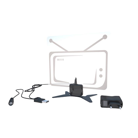 Комнатная ТВ антенна DVB-T2  Рэмо «BAS-5116-DX РЕКОРД» активная ДМВ с усилителем
