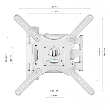 Наклонно-поворотный ТВ кронштейн  Onkron M4 white для LED/LCD телевизоров