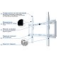 Фиксированный ТВ кронштейн  Kromax IDEAL-3W white для LED/LCD телевизоров