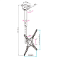 Потолочный ТВ кронштейн  VLK TRENTO-62 для LED/LCD телевизоров