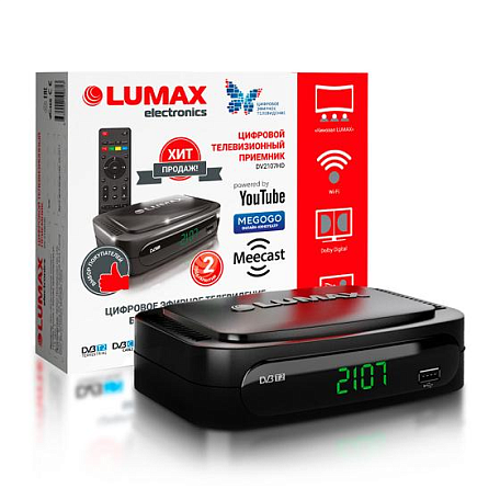 Цифровая ТВ приставка  Lumax DV2107HD ресивер с тюнером DVB-T2/C