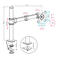 Кронштейн настольный  VLK TRENTO-93 для монитора