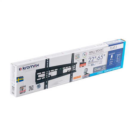 Фиксированный ТВ кронштейн  Kromax FLAT-3 для LED/LCD телевизоров