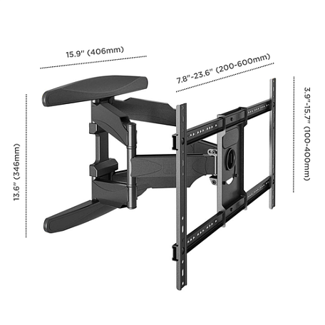 Наклонно-поворотный ТВ кронштейн  Onkron M6L black для LED/LCD телевизоров