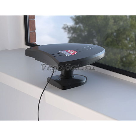 Комнатная ТВ антенна DVB-T2  Рэмо «BAS-5340-5V TVJET» активная МВ / ДМВ с усилителем