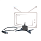 Комнатная ТВ антенна DVB-T2  Рэмо «BAS-5116-5V РЕКОРД» активная ДМВ с усилителем