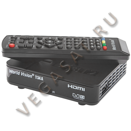 Цифровая ТВ приставка  World Vision T34A ресивер с тюнером DVB-T2