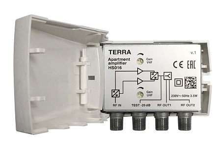 Усилитель ТВ сигнала  Terra HS 016 антенный вход / 2 выхода