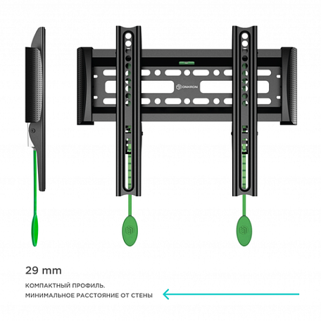 Фиксированный ТВ кронштейн  Onkron NN12 для LED/LCD телевизоров