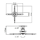 Потолочный кронштейн  Uniteki PM2002 для проектора